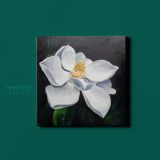 White Magnolia Flower Canvas Wall Art - Image 3