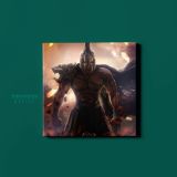 Spartan Soldier Gamer Wall Art Modern Abstract Gaming Zone Warrior Canvas Wall Art - Image 2
