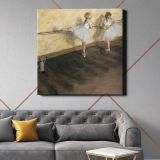 Dancers Practicing at the Barre (1877) painting in high resolution by EDGAR DEGAS — room mockup view 21