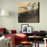 Dancers Practicing at the Barre (1877) painting in high resolution by EDGAR DEGAS — room mockup view 22