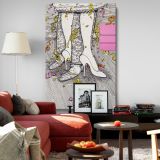 Dancing Couple - Confetti and Heels in Playful Pop Art Style canvas wall art