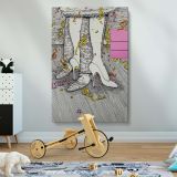 Dancing Couple - Confetti and Heels in Playful Pop Art Style canvas wall art - Image 2