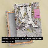 Dancing Couple - Confetti and Heels in Playful Pop Art Style canvas wall art - Image 6