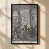 Daniel Confronts Idolatry - Gustave Dore Temple Scene with Priests and Statues canvas wall art - Image 2