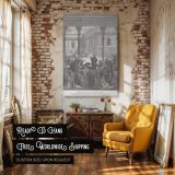 Daniel Confronts Idolatry - Gustave Dore Temple Scene with Priests and Statues canvas wall art - Image 3