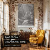 Daniel in the Lions' Den - Gustave Dore Divine Protection Scene canvas wall art - Image 3