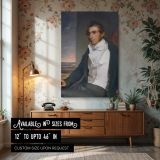 Daniel La Motte by Thomas Sully - Refined Portrait in Classic Interior Setting canvas wall art