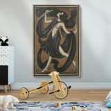 Danseres met DraperieEn - Expressive Nude Dancer (1919) By Henk Schilling canvas wall art - Image 2