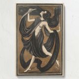 Danseres met DraperieEn - Expressive Nude Dancer (1919) By Henk Schilling canvas wall art - Image 7