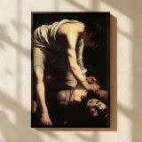David and Goliath - Baroque Triumph Painting by Caravaggio canvas wall art - Image 2