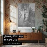 David Escapes by Rope - Gustave Dore Rescue from Palace canvas wall art
