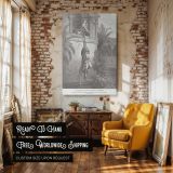 David Escapes by Rope - Gustave Dore Rescue from Palace canvas wall art - Image 3