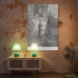 David Escapes by Rope - Gustave Dore Rescue from Palace canvas wall art - Image 5