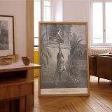 David Escapes by Rope - Gustave Dore Rescue from Palace canvas wall art - Image 7