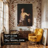 David with Head of Goliath - Biblical Justice Art by Caravaggio canvas wall art - Image 3