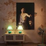 David with Head of Goliath - Biblical Justice Art by Caravaggio canvas wall art - Image 5