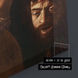 David with Head of Goliath - Biblical Justice Art by Caravaggio canvas wall art - Image 8