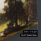 Day-s Beginning by Albert Bierstadt - canvas surface and wrapped edge detail