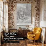 Death of Abimelech - Gustave Dore Helmet-Crushing Moment canvas wall art - Image 3