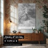 Death of Absalom - Gustave Dore Engraving of Hanging and Soldiers Scene canvas wall art