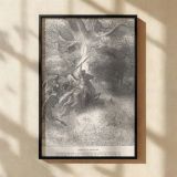 Death of Absalom - Gustave Dore Engraving of Hanging and Soldiers Scene canvas wall art - Image 2