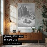 Death of Ananias - Divine Judgment in Early Church by Gustave Dore canvas wall art