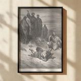 Death of Ananias - Divine Judgment in Early Church by Gustave Dore canvas wall art - Image 2