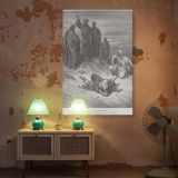 Death of Ananias - Divine Judgment in Early Church by Gustave Dore canvas wall art - Image 5
