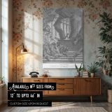 Death of Samson - Gustave Dore Temple Collapse in Grayscale canvas wall art