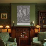 Death of Samson - Gustave Dore Temple Collapse in Grayscale canvas wall art - Image 4