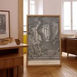 Death of Samson - Gustave Dore Temple Collapse in Grayscale canvas wall art - Image 7
