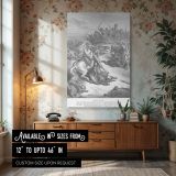 Death of Saul - Gustave Dore Mount Gilboa Battle Scene canvas wall art