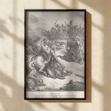 Death of Saul - Gustave Dore Mount Gilboa Battle Scene canvas wall art - Image 2