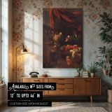 Death of the Virgin - Apostles Mourning Scene by Caravaggio canvas wall art