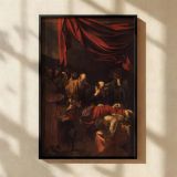 Death of the Virgin - Apostles Mourning Scene by Caravaggio canvas wall art - Image 2