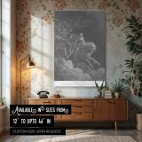 Death on the Pale Horse - Fourth Horseman by Gustave Dore canvas wall art