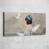 Decorative Angel Art Remix — single-panel canvas shown on a pale studio wall