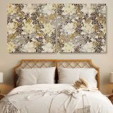 Decorative Botanical Wallpaper Pattern by William Morris — single-panel canvas in a bedroom