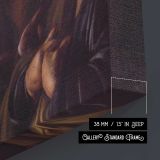 Denial of Peter by Caravaggio - canvas surface and wrapped edge detail
