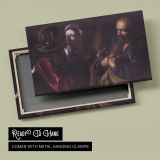 Denial of Peter by Caravaggio - canvas rear frame and hanging hardware