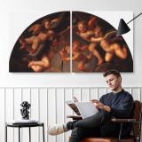 Deposition of Christ by Agnolo Bronzino — two-panel canvas arrangement in a room