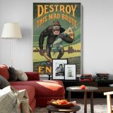 Destroy This Mad Brute - WWI Gorilla Propaganda Poster By Harry Ryle Hopps