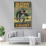 Destroy This Mad Brute - WWI Gorilla Propaganda Poster By Harry Ryle Hopps - Image 5