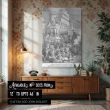 Destruction of the Temple - Gustave Dore Jonathan's Final Stand Scene canvas wall art