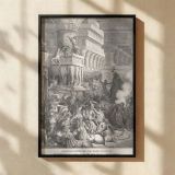 Destruction of the Temple - Gustave Dore Jonathan's Final Stand Scene canvas wall art - Image 2