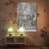 Destruction of the Temple - Gustave Dore Jonathan's Final Stand Scene canvas wall art - Image 5