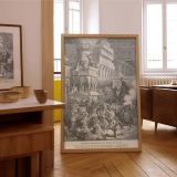 Destruction of the Temple - Gustave Dore Jonathan's Final Stand Scene canvas wall art - Image 7