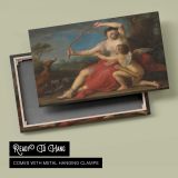 Diana and Cupid by Pompeo Batoni - canvas rear frame and hanging hardware
