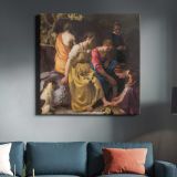 Diana and her Nymphs (ca. 1653–1654) famous painting. Johannes VERMEER — room mockup view 3