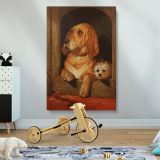 Dignity and Impudence - Noble Hound and Cheeky Terrier Dog Scene By Edwin Landseer canvas wall art - Image 2
